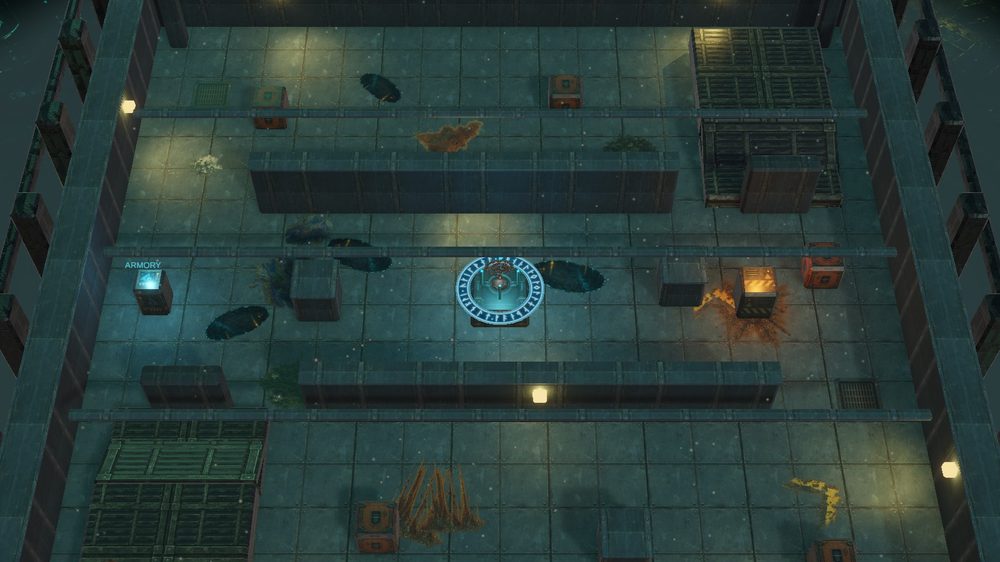 The rune-lit Chain-Scale relic on its pedestal in the middle of the Bilge Deck